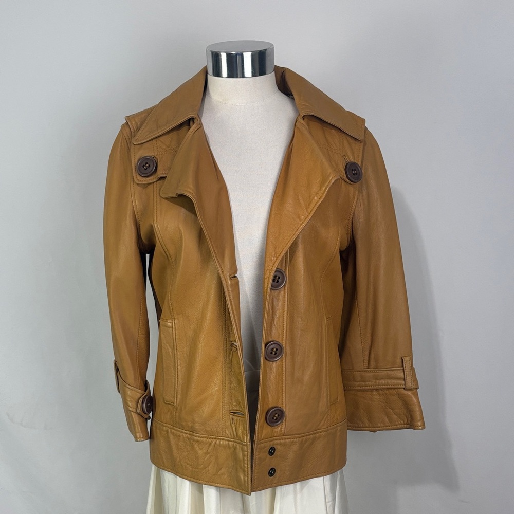 Mike and Chris Tan Leather Jacket
